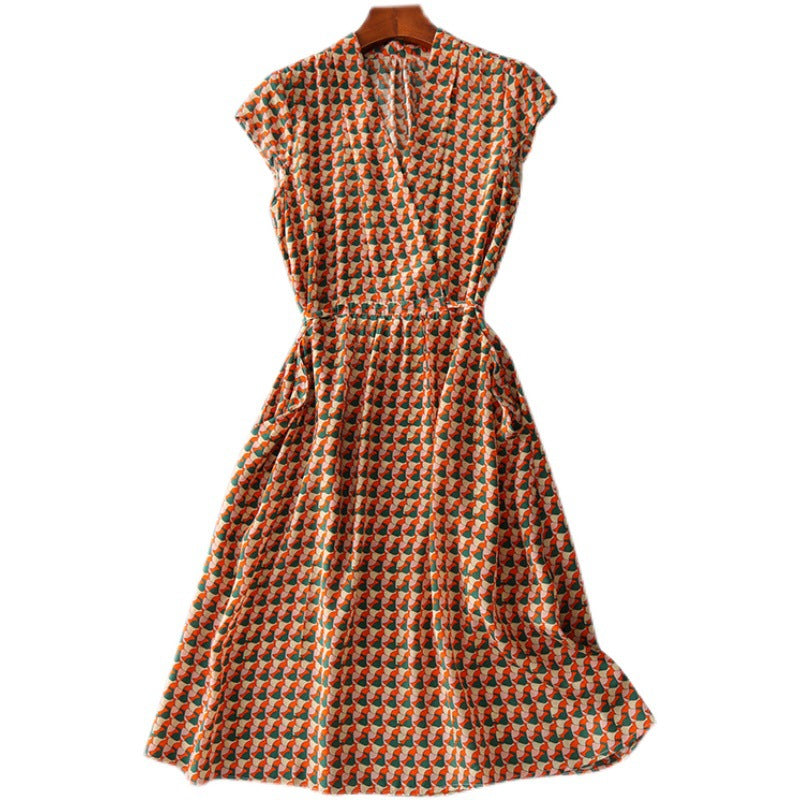 Robe midi enveloppante élégante pour femmes Chic und Stil