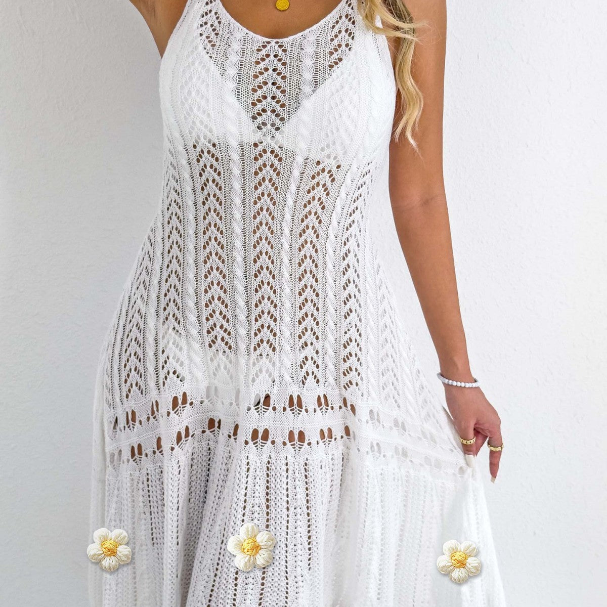 Robe de plage en crochet pour femmes Chic und Stil
