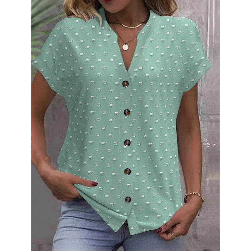 Chemise à manches courtes Damen modisches Chic und Stil