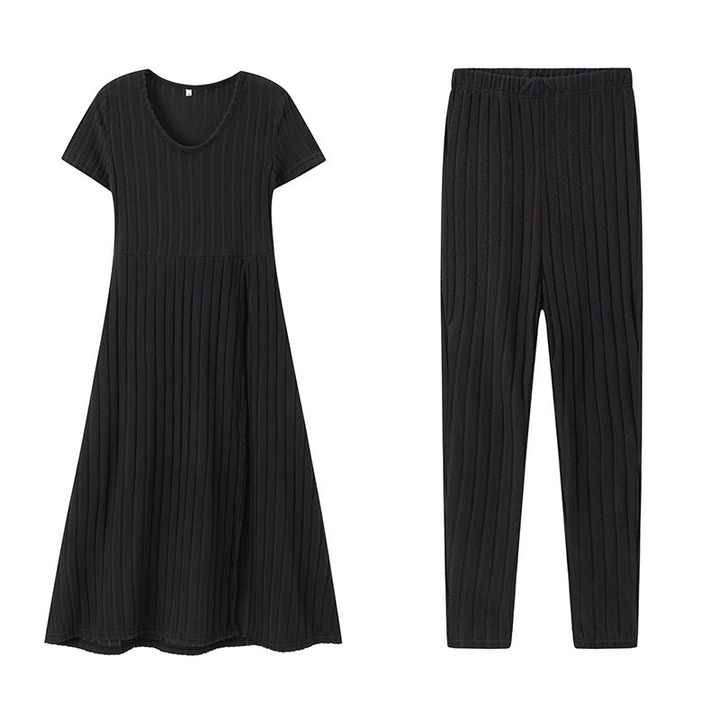 Set de robe côtelée et leggings Chic und Stil pour femme
