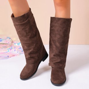 Bottes d'hiver douces pour femmes en daim Chic und Stil
