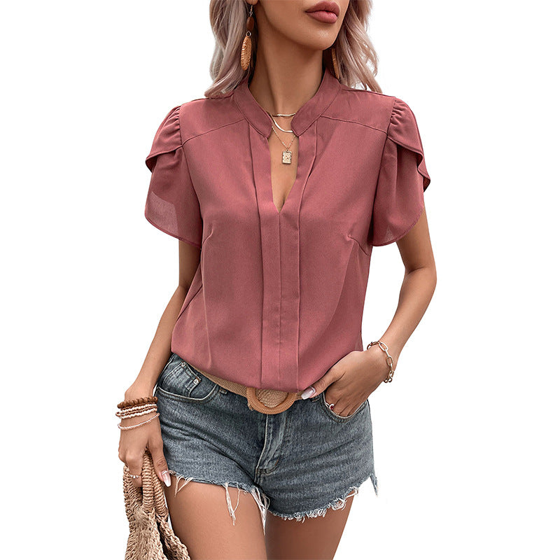 Blouse de loisirs à manches bouffantes pour femmes Chic und Stil