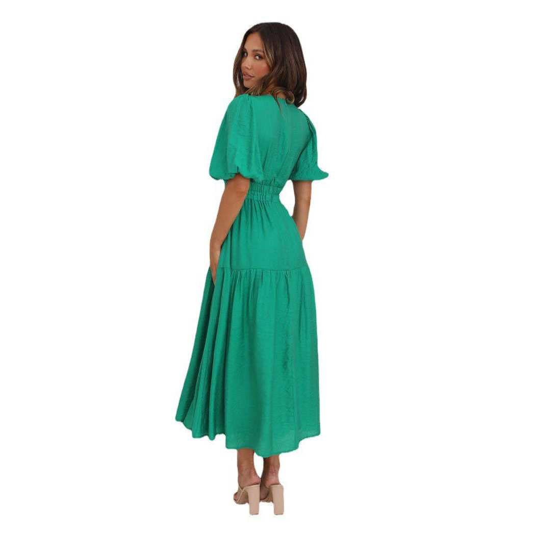 Robe maxi bohème à volants pour femmes Chic und Stil