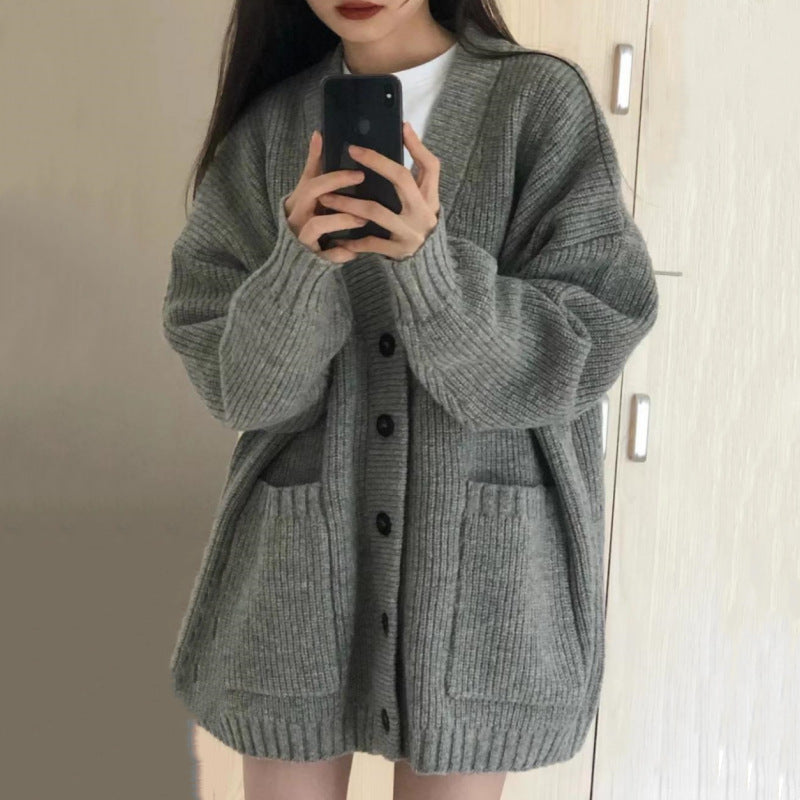 Cardigan en grosse maille pour femmes avec poches et coupe douce Chic und Stil