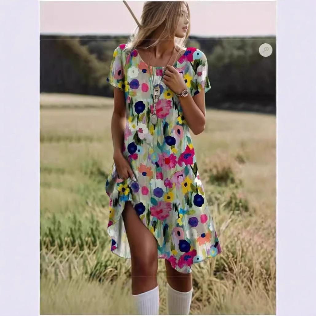 Robe de loisirs pour femmes avec design floral Chic und Stil