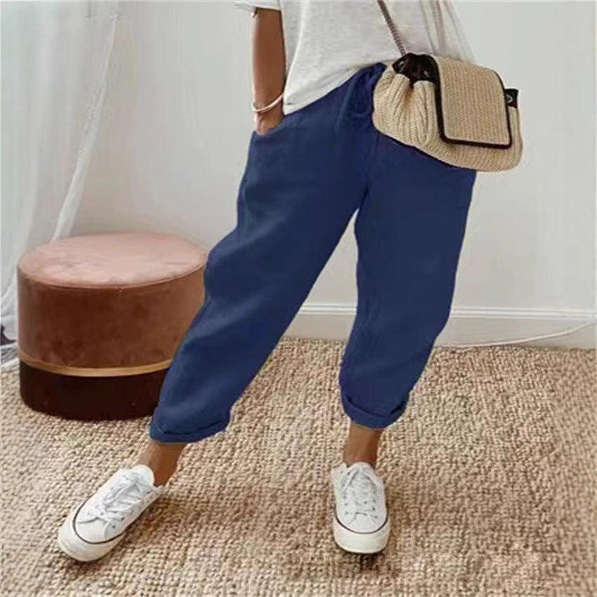 Pantalon Chino décontracté et confortable pour femmes avec ceinture élastique Chic und Stil