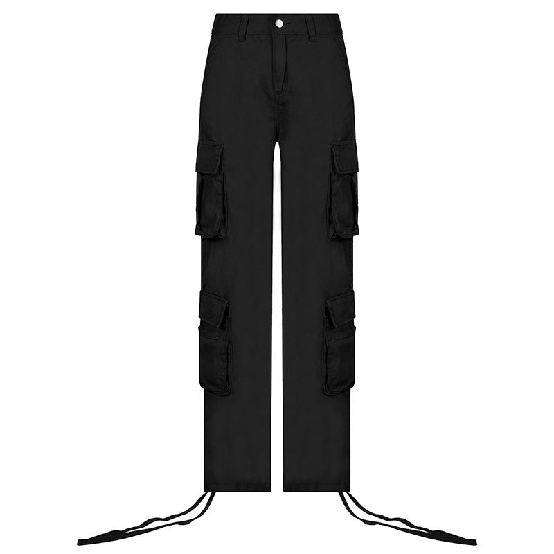 Women's cargo pants with practical zippered pockets and a relaxed fit. Chic and stylish.