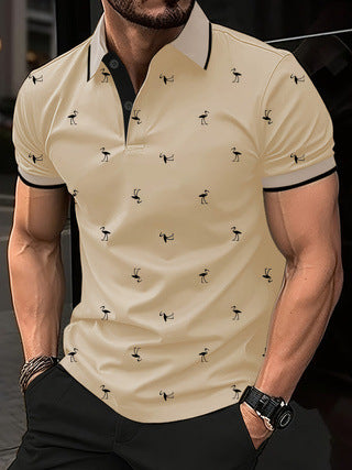 Chemise polo pour homme à manches courtes et motif Chic und Stil