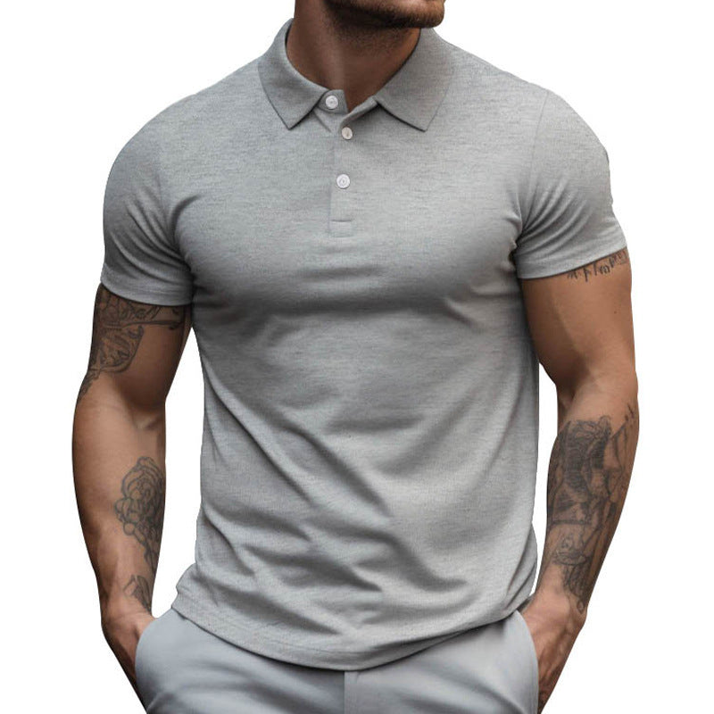 Chemise polo à manches courtes pour hommes en mélange de coton respirant avec technologie de régulation de l'humidité Chic und Stil