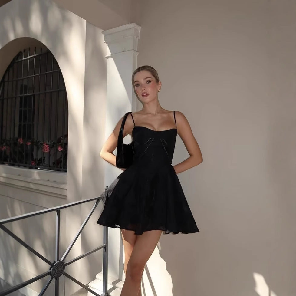 Robe dames avec motif floral en dentelle et bretelles réglables Chic und Stil