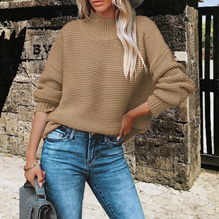 Pull femme douillet à col haut et motif tricot texturé Chic und Stil