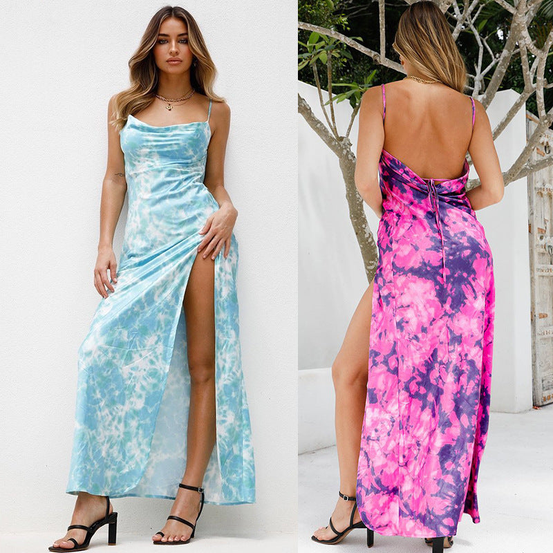 Robe mini élégante pour femme avec col châle et fente latérale Chic und Stil