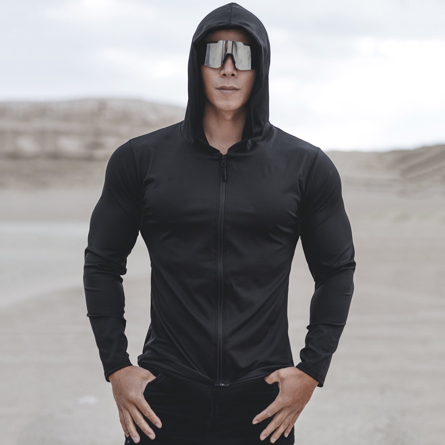 Functional jacket for men with protective hood and sporty design Chic and Style