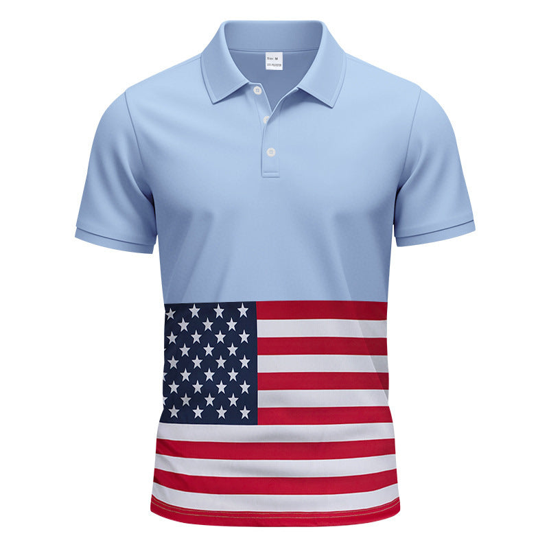 Chemise polo pour homme avec design de drapeau stylé Chic und Stil