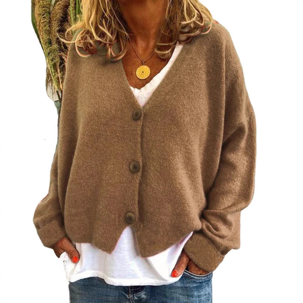 Cardigan en tricot décontracté pour femmes avec design ouvert et fermeture à bouton Chic und Stil
