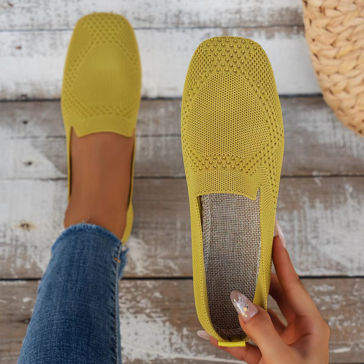 Chaussons en tricot pour femmes Chic und Stil