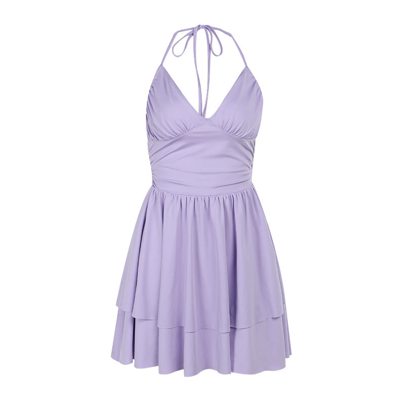 Robe mini en A pour femmes avec ourlet en volants empilés Chic und Stil