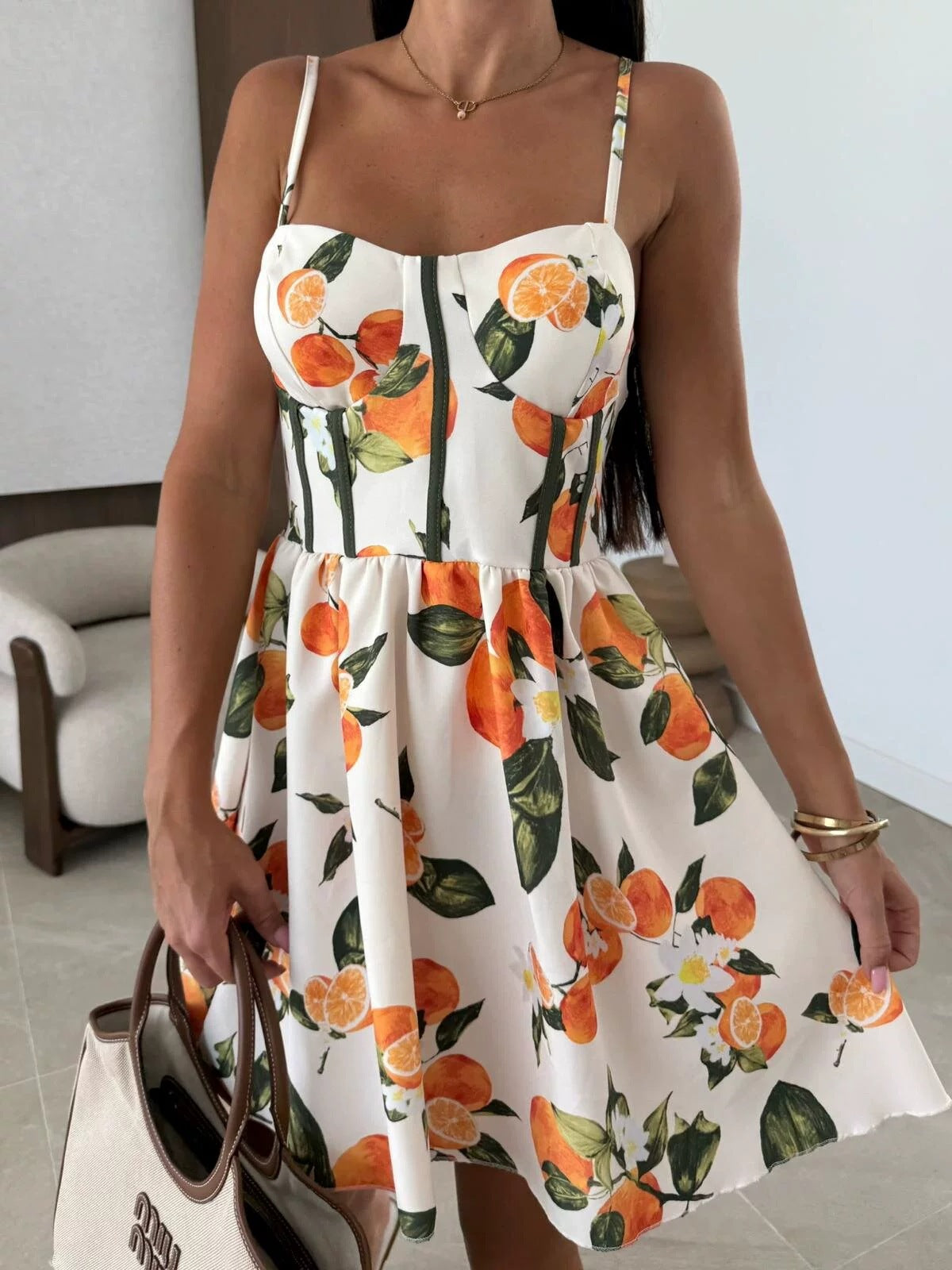 Robe Mini A-Ligne Imprimé Floral Chic und Stil