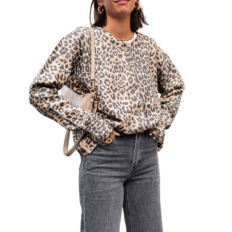 Cardigan tendance pour femmes avec motif animalier Chic und Stil