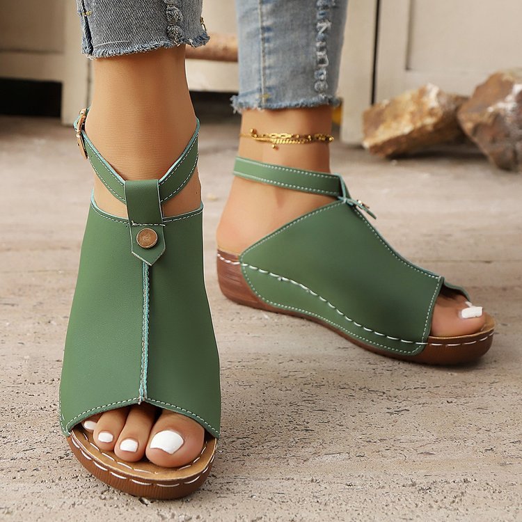 Sandales demi-hautes pour femmes de haute qualité avec bride réglable et semelle intérieure ergonomique Chic und Stil