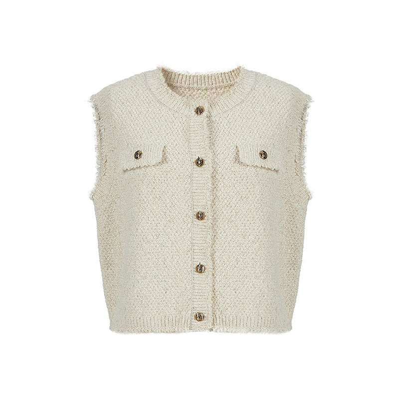 Gilet sans manches en tricot texturé pour femmes Chic und Stil