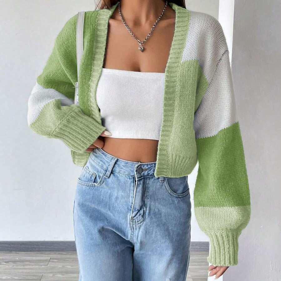 Cardigan décontracté pour femmes dans un design moderne à blocs de couleurs Chic und Stil