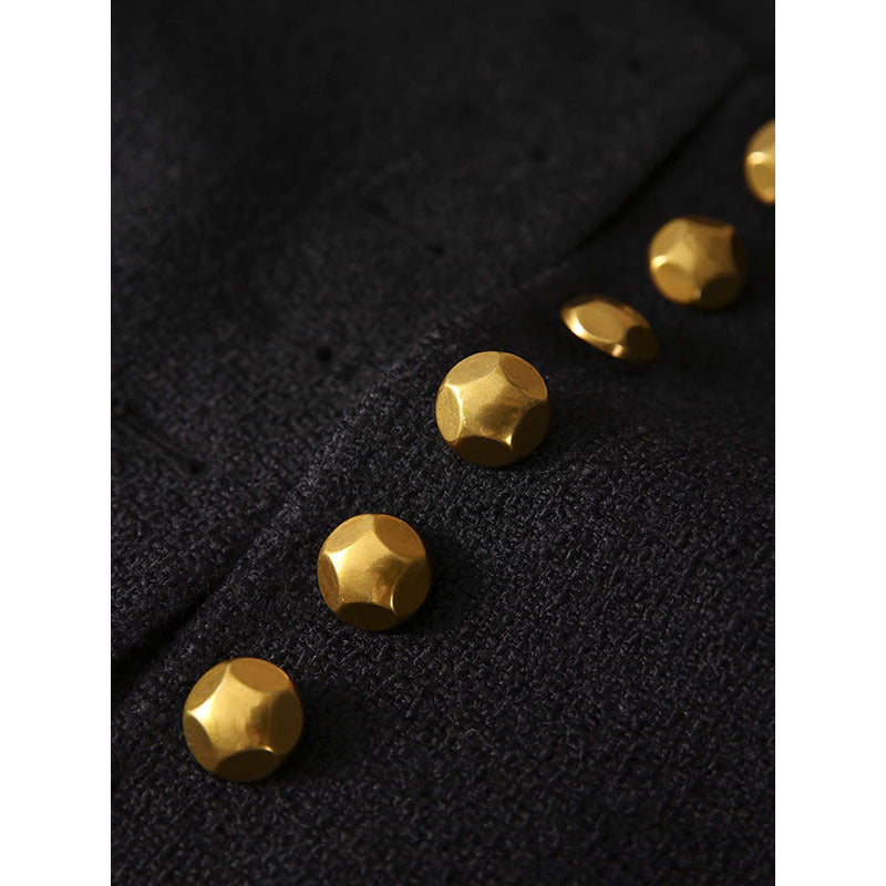Blazer double boutonné en tissu texturé pour femme Chic und Stil