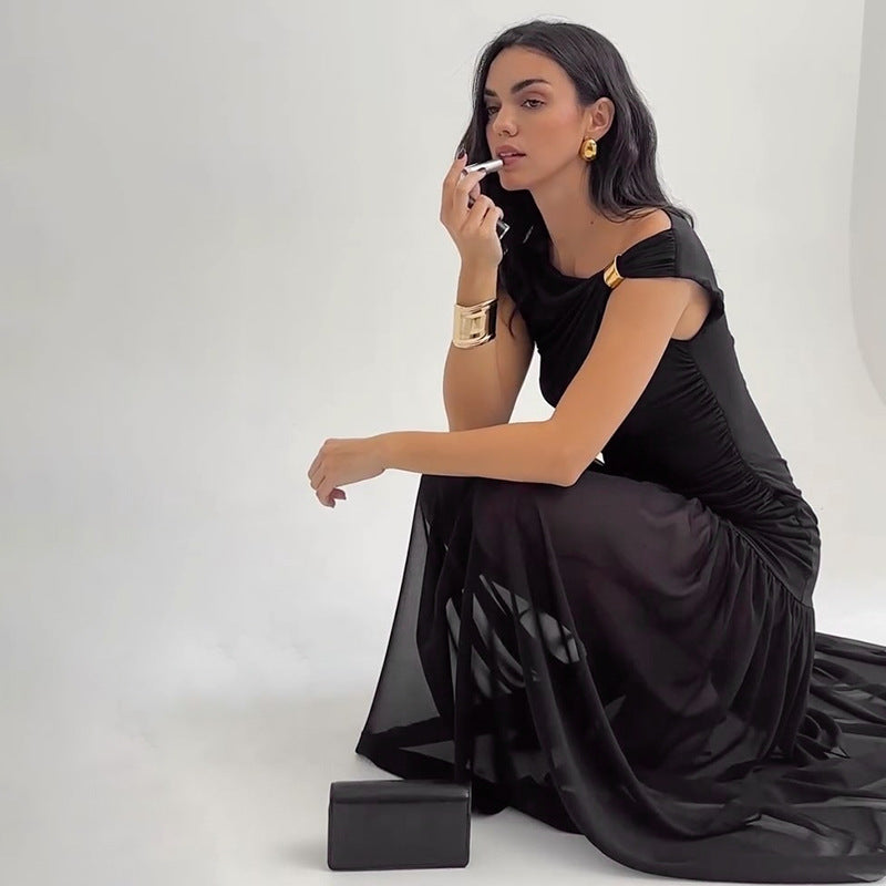 Robe de soirée élégante dame off-shoulder Chic und Stil