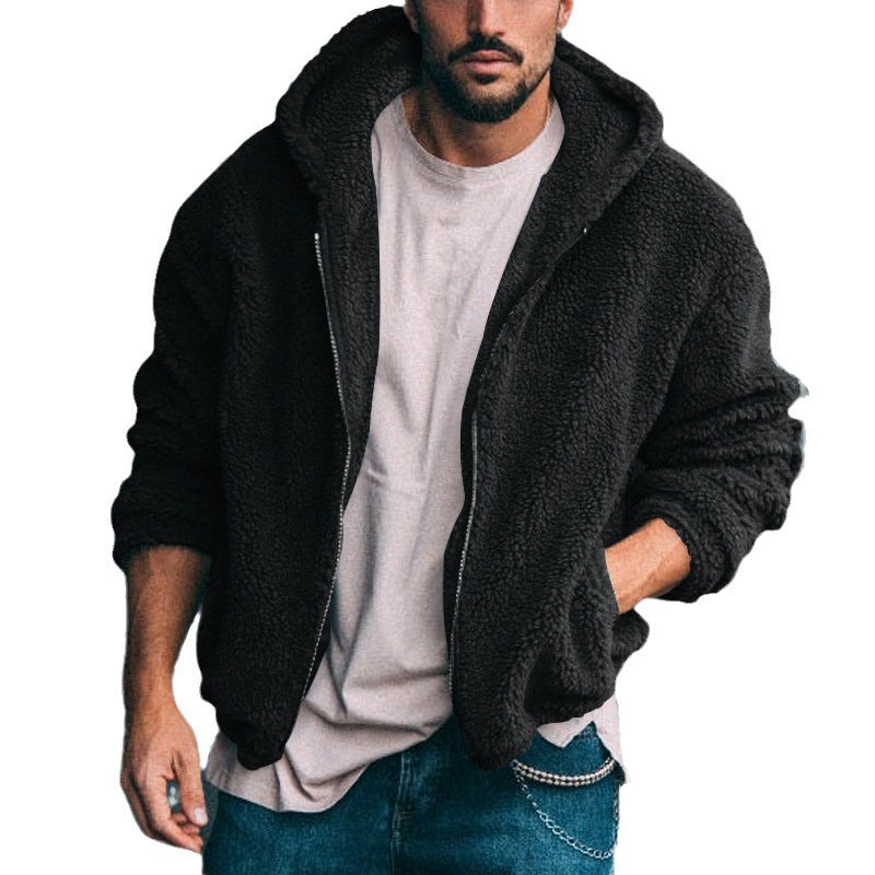 Veste en fleece douce pour hommes avec col haut et fermeture éclair pratique Chic und Stil