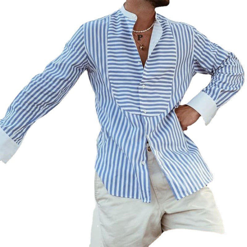 Chemise à col montant pour hommes Chic und Stil