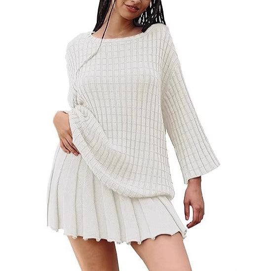 Robe en tricot décontractée pour femmes avec ourlet asymétrique et coupe ample Chic und Stil
