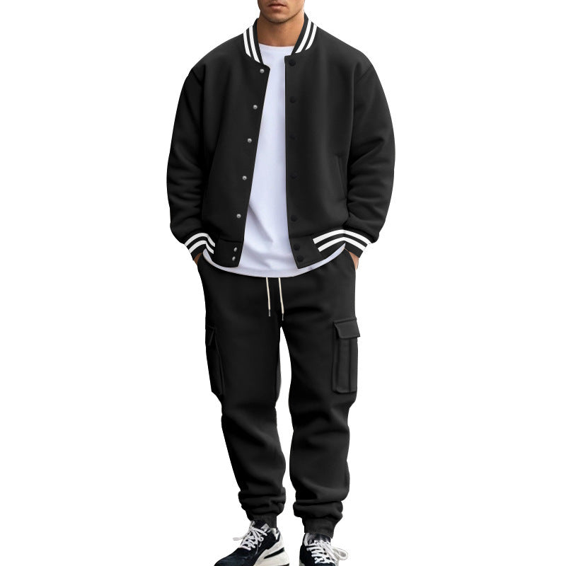 Veste bomber sportive pour hommes et pantalon de training cargo Chic und Stil
