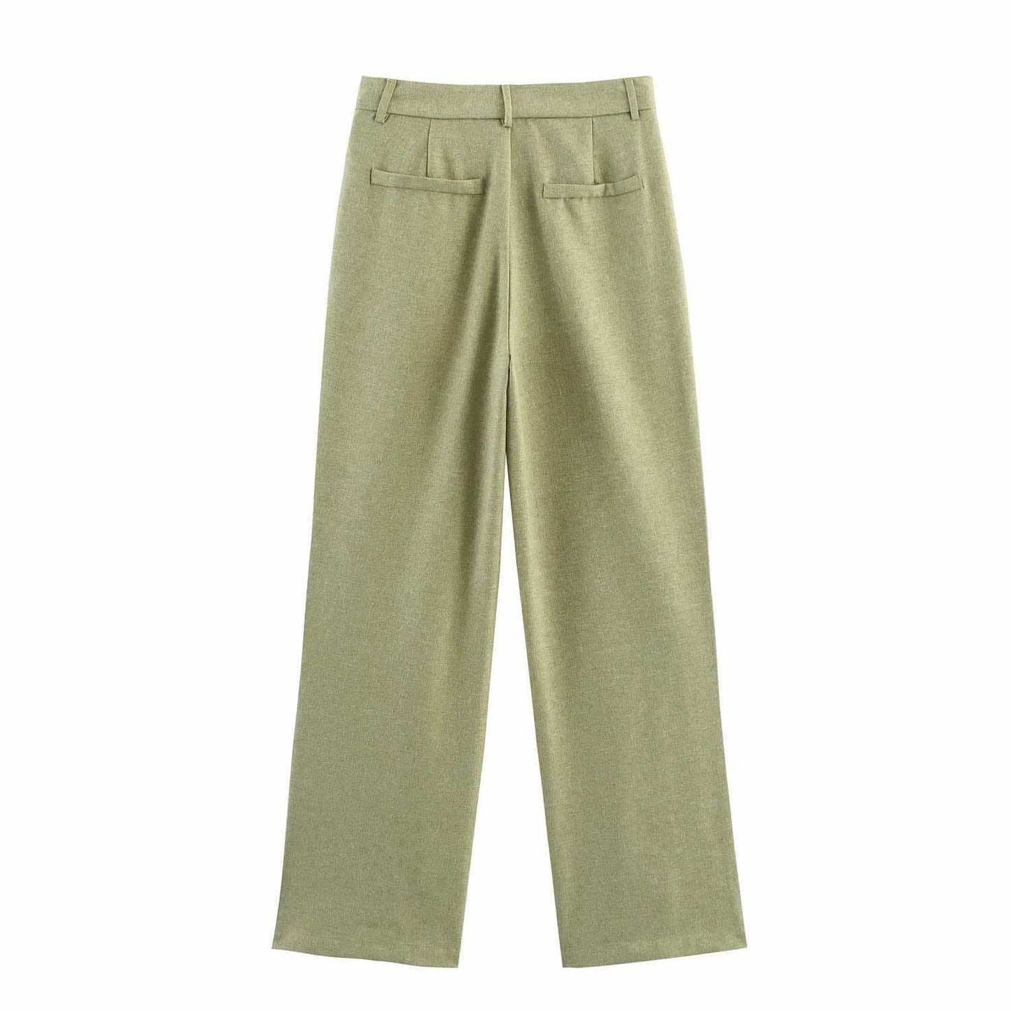 Casual women's jacket with adjustable belt and wide-leg pants Chic und Stil