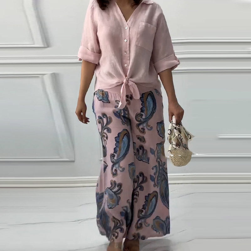 Ensemble de pantalon de loisirs et haut décontracté Chic und Stil pour femmes