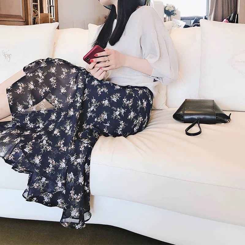 Jupe maxi florale élégante pour femmes Chic und Stil