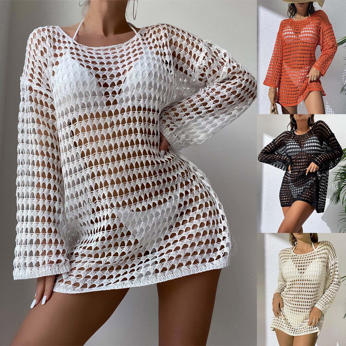 Tunique de plage en crochet pour femmes Chic und Stil 1750920298