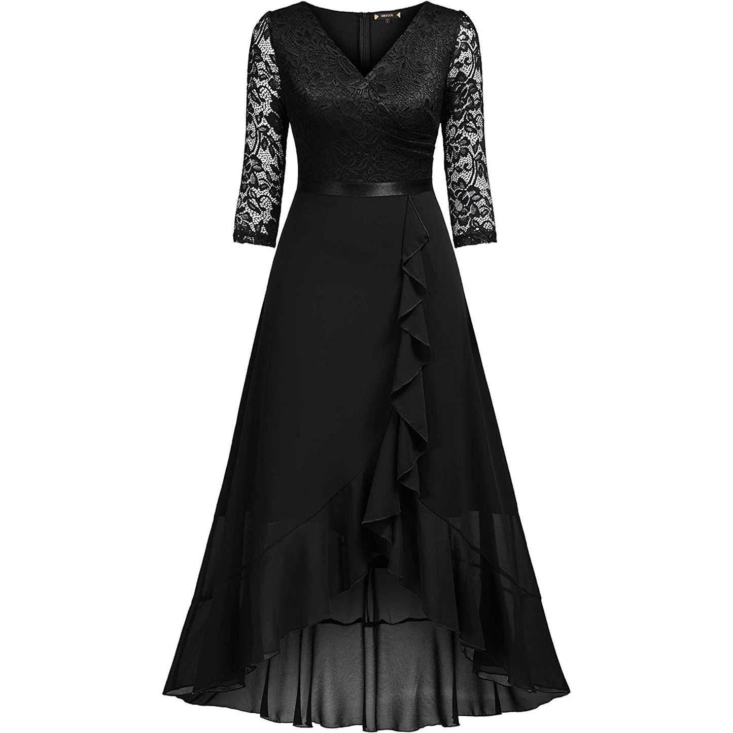 Robe de soirée à volants femme Haute-Basse Chic und Stil