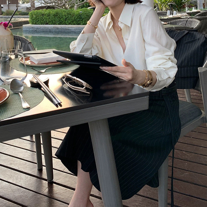 Chemise classique boutonnée pour femmes Chic und Stil