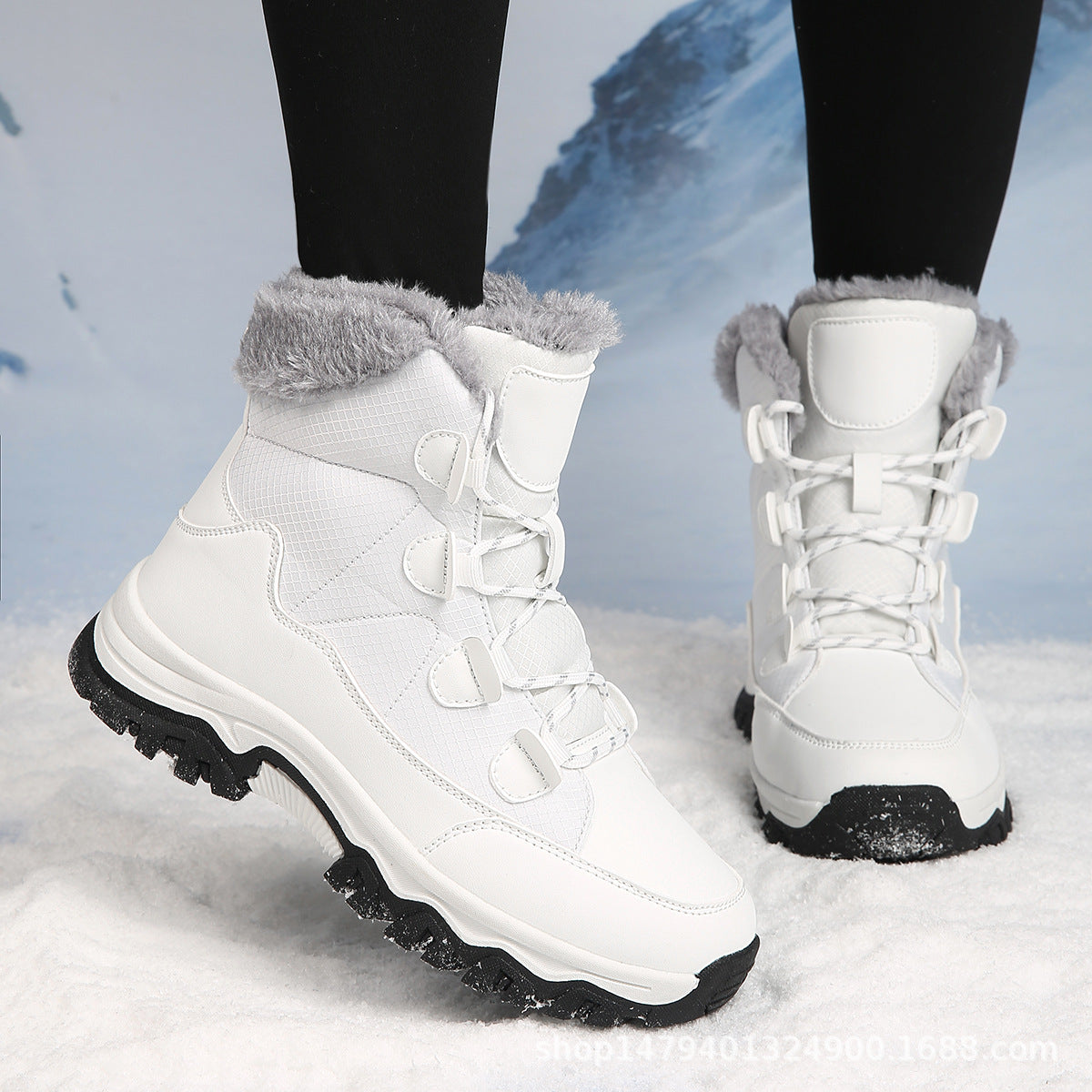 Bottes d'hiver chaudes pour dames avec polaire isolante et semelle antidérapante Chic und Stil