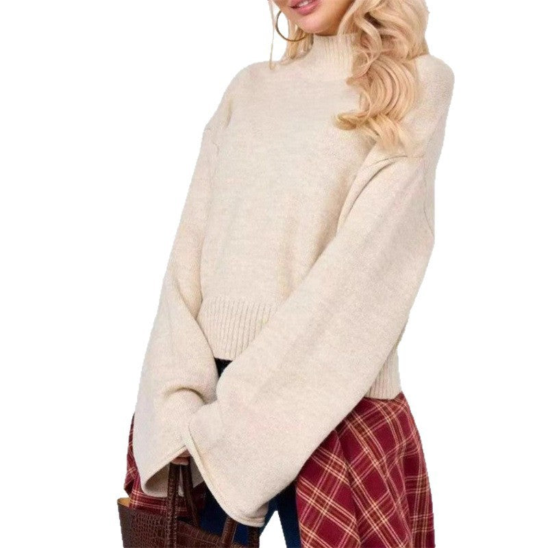 Pull-over en tricot pour femmes avec une coupe décontractée et des manches volumineuses Chic und Stil