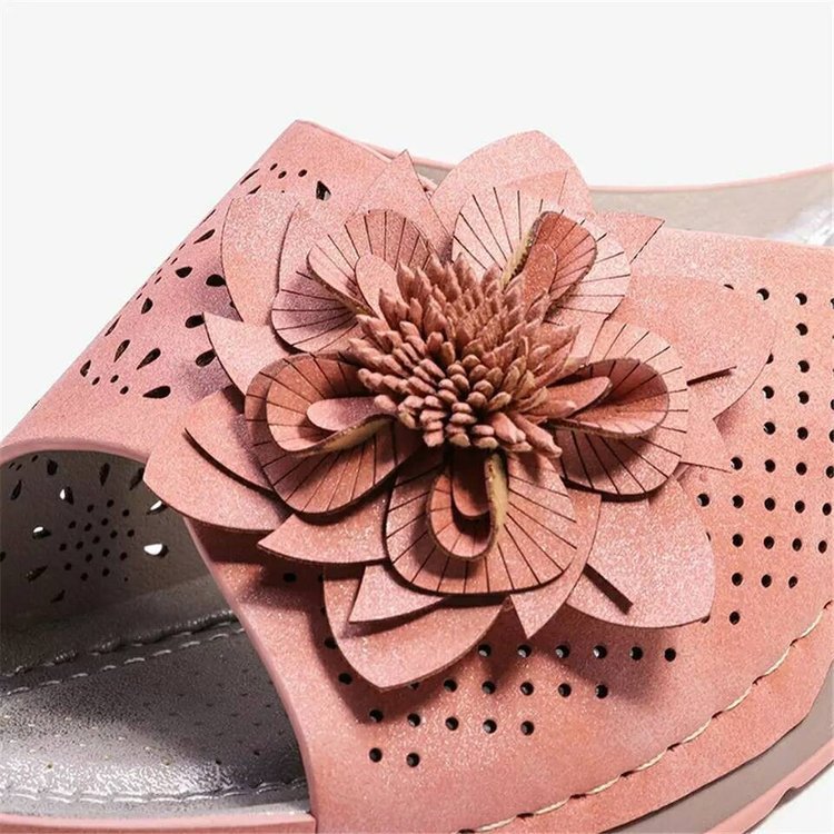 Sandales élégantes en fleurs pour femmes avec matériau supérieur respirant et semelle confortable Chic und Stil