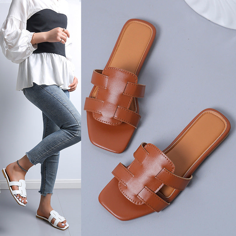 Sandales élégantes et à la mode pour femmes Slip-On avec larges brides Chic und Stil