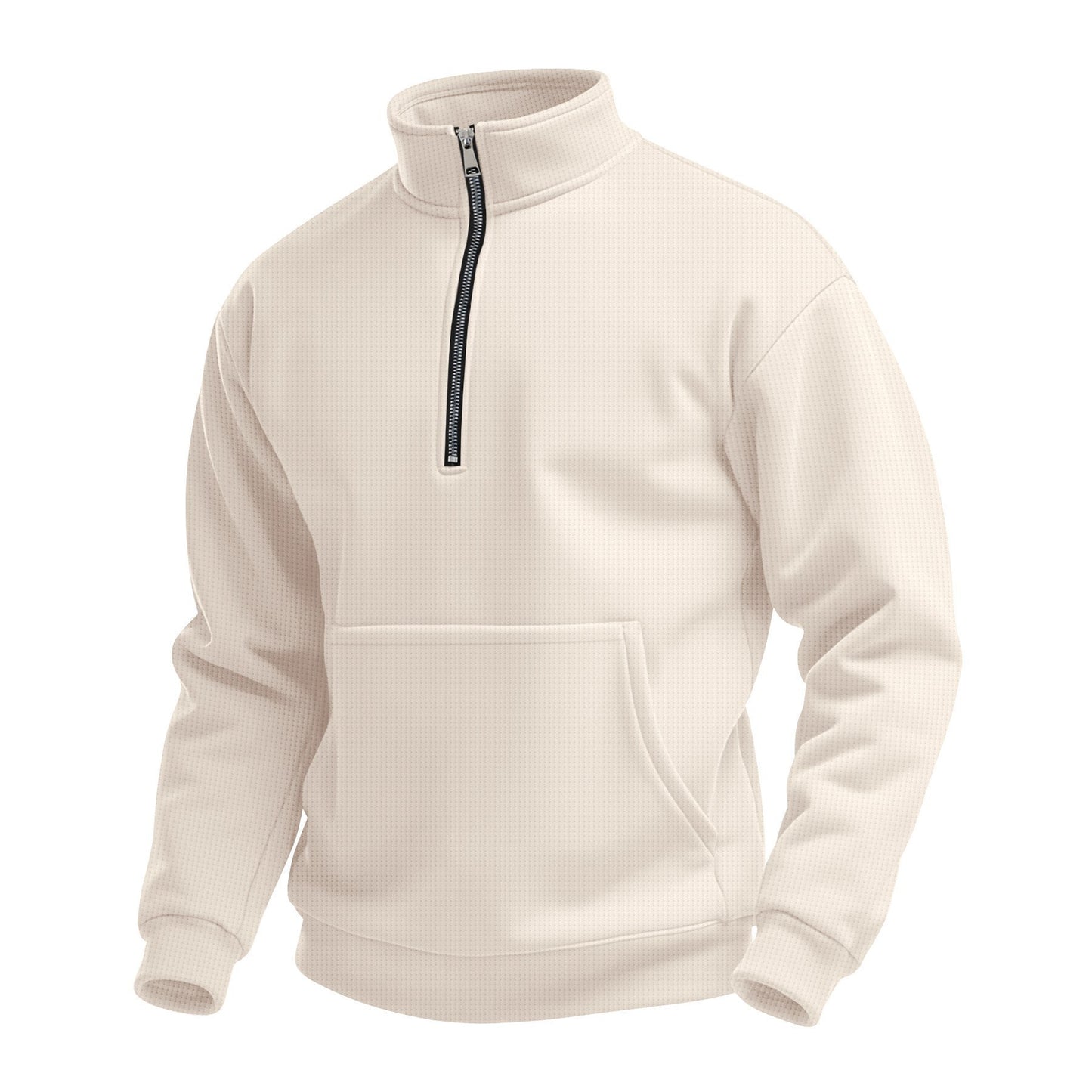 Men's fleece pullover with high collar and practical pockets Chic und Stil