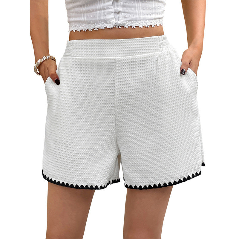 Femme shorts courts taille haute texturés Chic und Stil