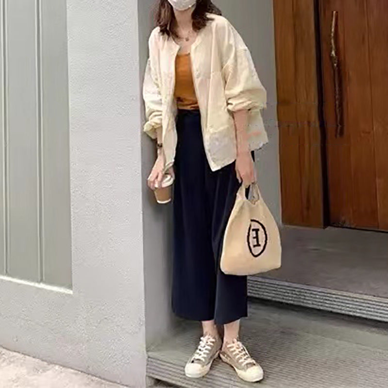 Veste zippée en lin léger pour femmes Chic und Stil