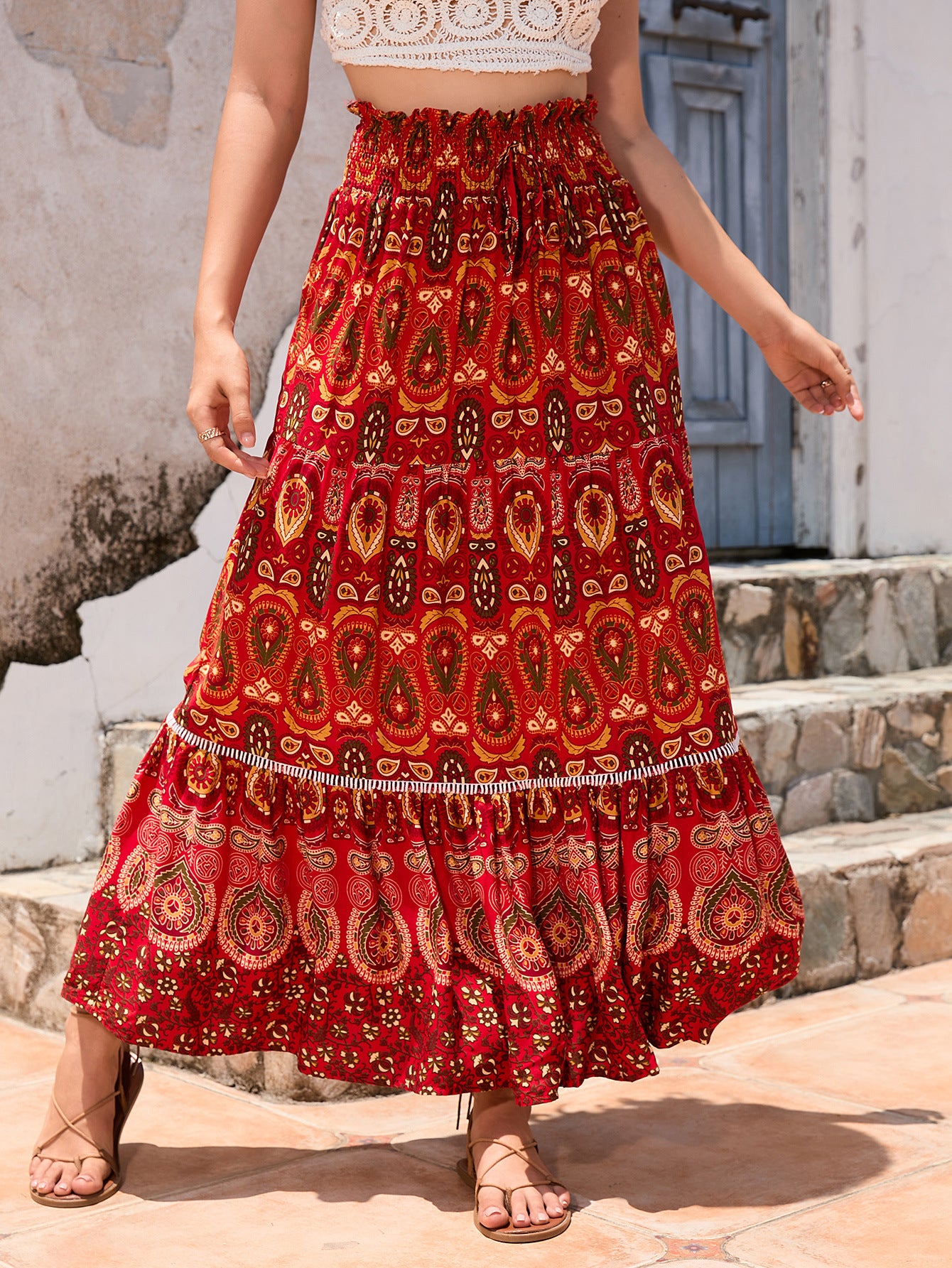 Roc Chic und Stil maxi jupe boho femme