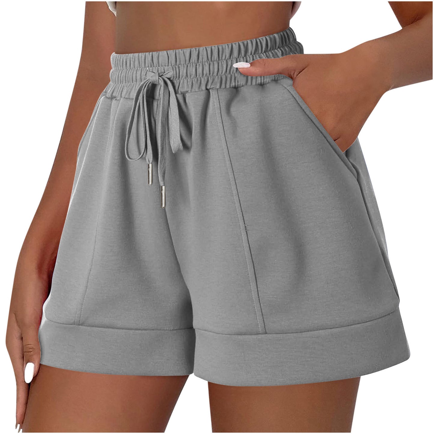 Shorts de détente taille haute pour femmes Chic und Stil