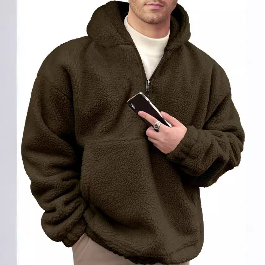 Pull en polaire douillet pour hommes avec demi-fermeture éclair Chic und Stil