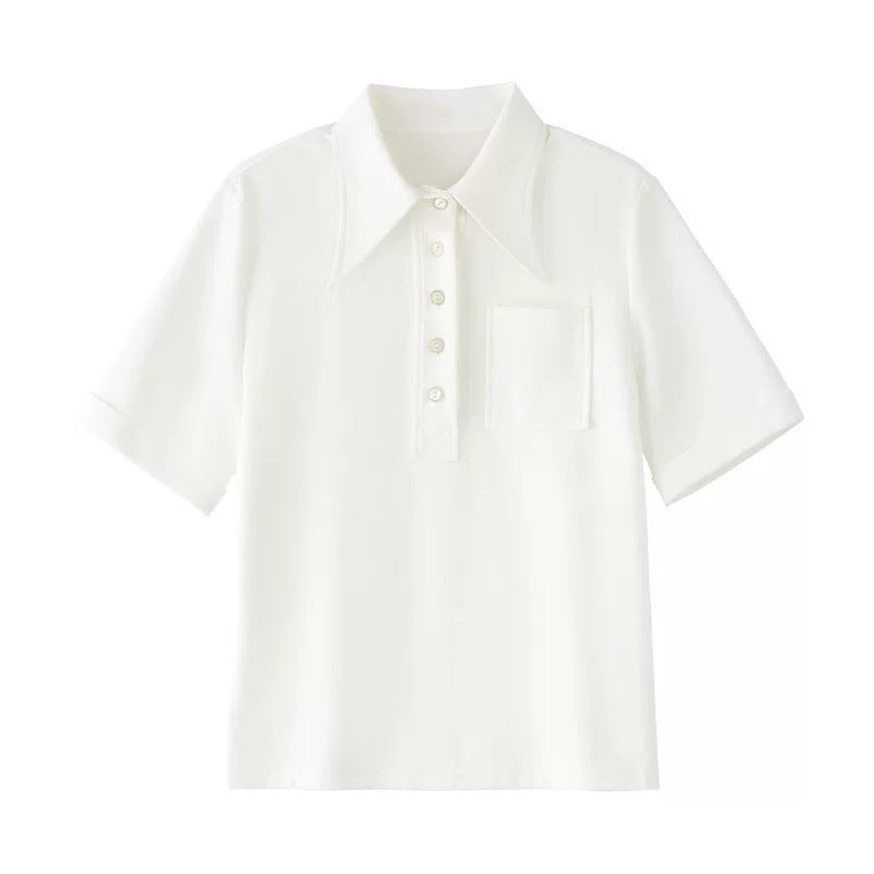 Chemise polo classique pour femmes avec détail de poche Chic und Stil