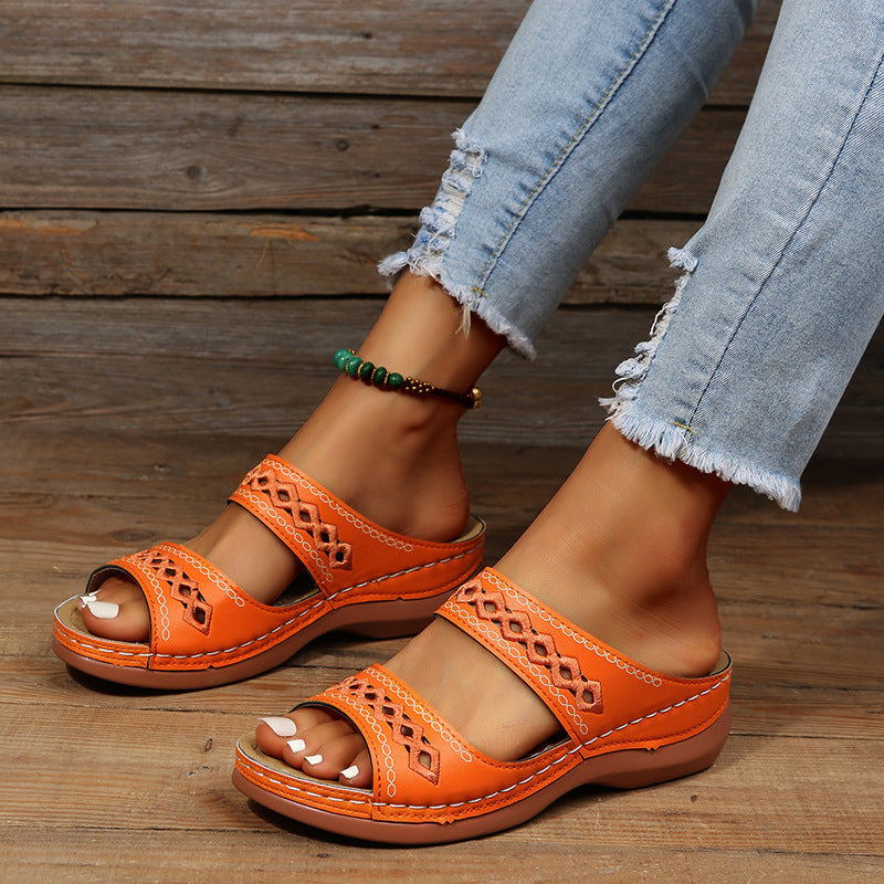 Sandales à enfiler décoratives Chic und Stil pour femmes